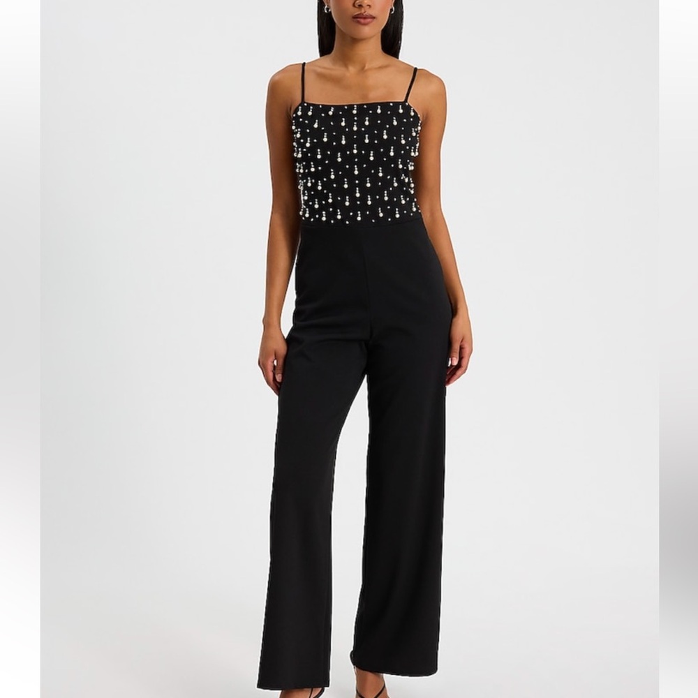 EXPRESS Embellished Sleeveless Jumpsuit
